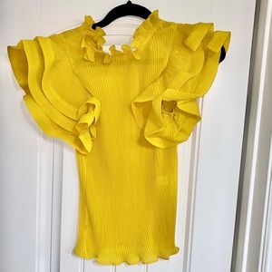 Yellow Ruffled Blouse